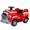 Qaba 12V Ride on Fire Truck, Battery Powered Electric Car for Kids with Siren, Flashing Lights Fire Extinguisher, Soft Start, Horn Music, Red - 4 of 4