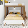 Max & Lily Mid-Century Modern Twin over Full L-Shaped Bunk Bed, Solid Wood - 2 of 4