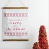 Merry Christmas Wall Banner – 20"H Cream & Red Polyester Holiday Hanging Sign with Script Message by Melrose - 2 of 3