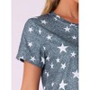 INSPIRE CHIC Womens Pajama Sets 2 Piece Lounge Set Short Sleeve Top and Shorts Soft Pj Set Loungewear Sets Comfy Sleep Sets - 4 of 4
