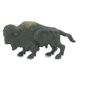 Collectible Wildlife Gifts | Buffalo, Bison,  Rubber American Buffalo, Hand Painted, Realistic  Design, Toy,  Gift,   2  1/2 Inches.  F3532 B138 - 1 of 4