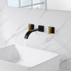 SUMERAIN Wall Mounted Black and Gold Finish, Lavatory Faucet with Two Handles and Rough in Valve - 3 of 4