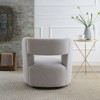 CAVINAS 360° Swivel Barrel Accent Armchair with Floating Back,Teddy Fabric Leisure Chair for Living Room&Bedroom,Modern Lounge Chair - 3 of 4