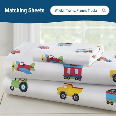 Blue Twin Cotton Kids Comforter Set with Playful Designs