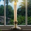IMC Cape Cod B/O LED Window Candle with Timer, Wax Drip, Brass, 9.5in  (Qty 1) - 2 of 3