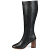 Journee Signature Womens Genuine Leather Tamori Square Toe Inside Zip Knee High Boots - image 2 of 4