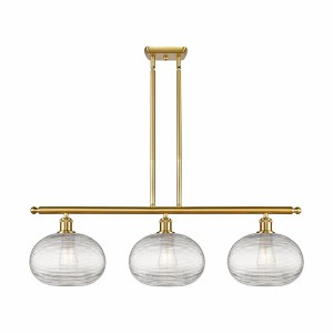 Ithaca - 3 Light Stem Hung Island In Industrial Style-10 Inches Tall and 36.5 Inches Wide - 1 of 1