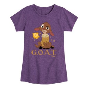Girls' - Disney - Valentino Goat Fitted Short Sleeve Graphic T-Shirt - 1 of 4
