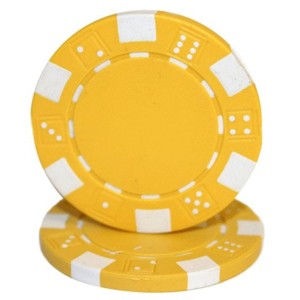 Slickblue 25-Count Striped Dice 11.5g Poker Chips, Clay Composite, Great for Game Nights & Counting Tools, Color Options - 1 of 3