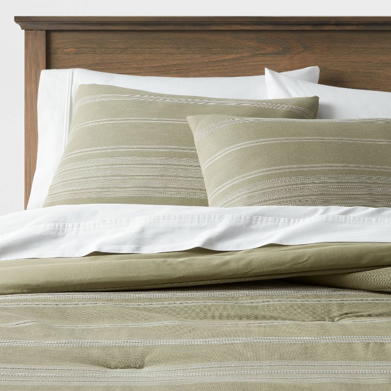 Cotton Woven Stripe Comforter & Sham Set - Threshold™, 1 of 6