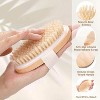 2 Pack Dry Brushing Body Brush, Natural Bristle Exfoliating Brush with Massage Nodes - 3 of 4
