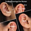 Small Gold Huggie Hoop Earrings Set for Women Men Hypoallergenic 14K Plated Stack Cartilage Earrings, Multiple Piercing - 3 of 4