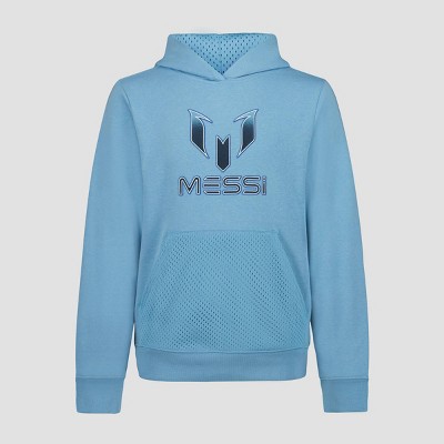 Boys' Messi Logo Hooded Sweatshirt - Blue