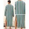 Lars Amadeus Men's Long Sleeves Button Striped Nightgown with Pockets - image 4 of 4