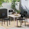 Dining Chairs Set of 4, Stackable Modern Kitchen Chairs, Plastic Dining Room Chair with Metal Legs - 4 of 4