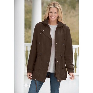 Woman Within Fleece-Lined Taslon Anorak - 1 of 4