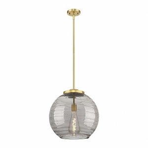 Athens Deco Swirl - 100W 1 LED Stem Hung Pendant In Industrial Style-17.13 Inches Tall and 15.75 Inches Wide - 1 of 1