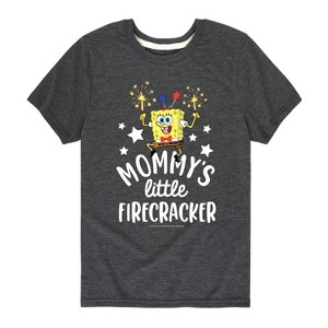 Boys' - SpongeBob SquarePants - Mommy's Little Firecracker Short Sleeve Graphic T-Shirt - 1 of 4