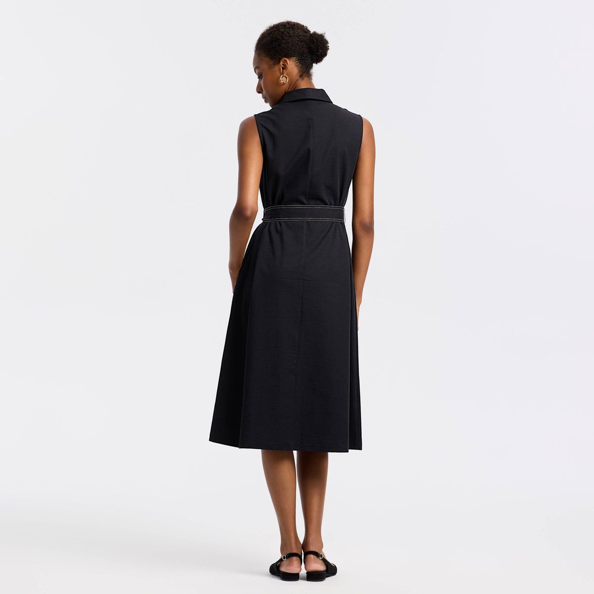 Women's Belted Midi Shirtdress - A New Day™ - thumbnail 2