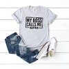 Simply Sage Market Women's My Boss Calls Me Mom Short Sleeve Graphic Tee - 3 of 3