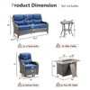 Gymojoy 5 Pieces Outdoor 6 Inch Sofa Swivel Chair with Fire Pit Table - 2 of 4