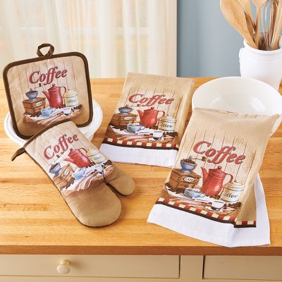 Winston Brands Winston Brands Abstract Cotton Potholder & Oven Mitt Set