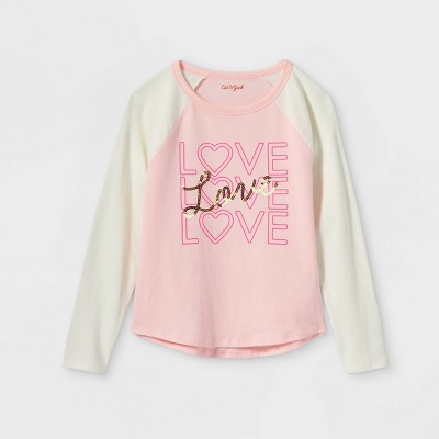 Girls' 'Valentine's Day LOVE' Long Sleeve T-Shirt - Cat & Jack™
