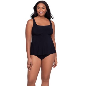 Trimshaper Women's Maddie Square Neck Tankini Swimsuit Top - 1 of 3