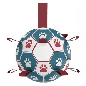 Itopfox Premium Dog Balls Toys, Pet Training Soccer Ball with Straps, Puppy Birthday Gifts, Dog Water Toy, Durable Herding Balls for Small Medium Dog - 1 of 4