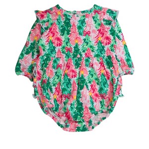 RuffleButts Baby Toddler Girls Long Sleeve Flutter Bubble Romper - 1 of 2