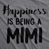 Womens Happiness Is Being A Mimi T Shirt Cute Family Grandparent Tee For Ladies - Crazy Dog Women's T Shirt - 2 of 4