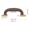 Unique Bargains PU Leather Vintage Luggage Handles Replacement with Screws - 2 of 4