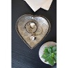 Heart Shaped Metal Bowls – 2x Set of 2 – 1"Tall – Decorative Table Accent by Kalalou - 2 of 3