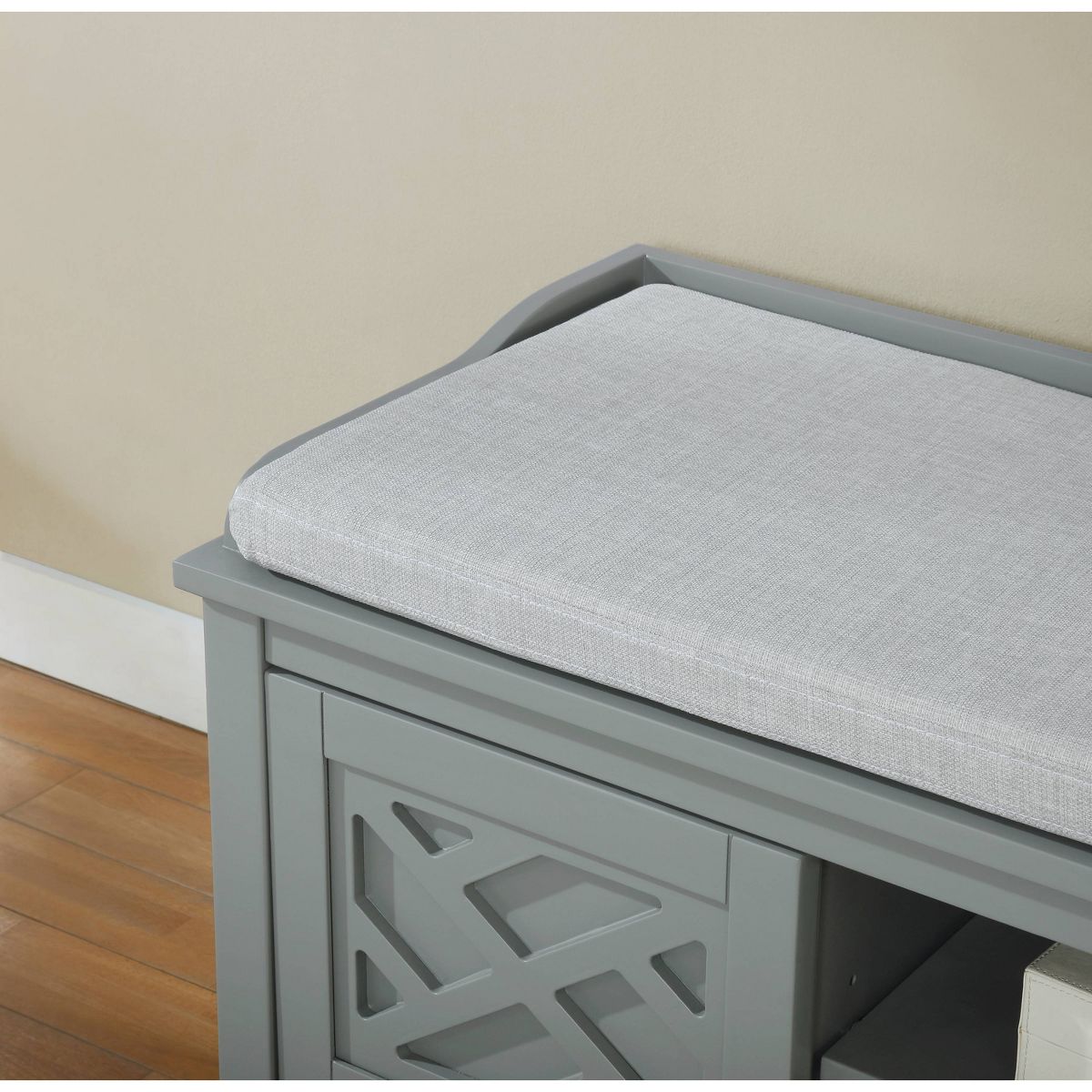 45" Middlebury Wood Storage Bench with Cushion - Alaterre Furniture - thumbnail 8