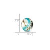 Black Bow Jewelry Sterling Silver, Silver, Golden and Blue Murano Glass Bead Charm - 2 of 3