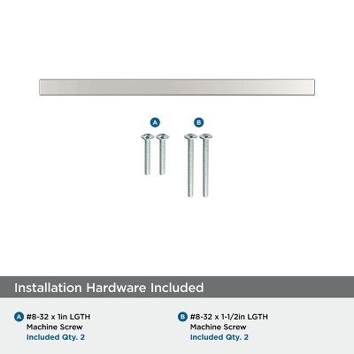 Polished Chrome 5-1/16 Inch Modern Cabinet Bar Pull