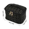 Unique Bargains Plaid Pattern Makeup Bag Cosmetic Travel Bag Woolen Large Makeup Bag for Women 1 Pc - image 4 of 4