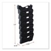 Universal Grande Central Filing System, 7 Sections, Legal/Letter Size, Wall Mount, 16" x 4.75" x 38.25", Black, 7/Pack - image 3 of 4