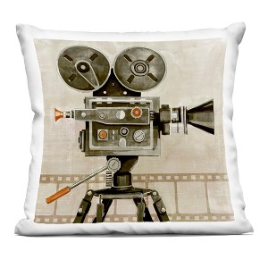 Stupell Industries Vintage Movie Reel Projector Film Cinema Indoor Decorative Throw Pillow, 18 x 18 - 1 of 3
