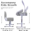 Yinvani Gray Modern Children's Desk Table and Chair Set - 4 of 4