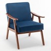 Gulches Mid-Century Modern Wingback Accent Chair - Solid Rubberwood Frame, Extra-Thick Velvet Cushions (300lbs Capacity), Easy 5-10min Assembly - 3 of 4