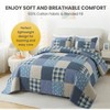 Blue Symphony Cotton Quilt Set - Twin with Sham, Farmhouse Patchwork Bedspread Lightweight Cozy Country Bedding - 3 of 4