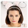 Unique Bargains Women's Metal Twisted Link Chain Shape Headbands Gold Tone Silver Tone 5.31"x0.47" 2 Pcs - 2 of 4