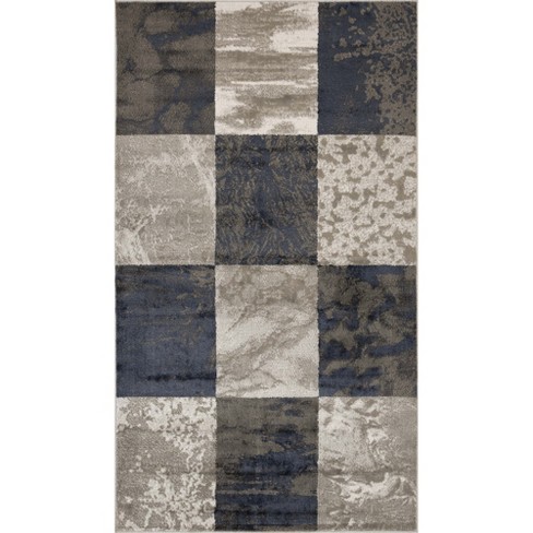 Patchwork Modern Eclectic Color Block Indoor Runner or Area Rug by Blue Nile Mills - image 1 of 4