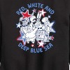 Boys' - SpongeBob SquarePants - Red, White and Deep Blue Sea Graphic Long Sleeve Fleece Sweatshirt - 2 of 4