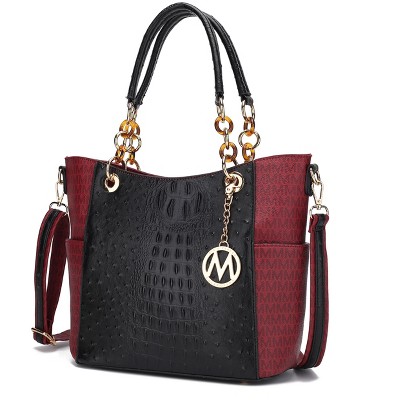 MKF Collection Miriam Handbag Signature Women Vegan Leather Tote by Mia K