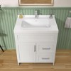 Bath Vanity Cabinet without Top 30 in. W x 21.5 in. D x 33.5 in. H Bathroom Vanity in White with Brushed Nickel Handle - 3 of 4