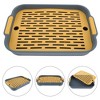 coucheta Rabbit Litter Box with Grate, 10.5 x 7.2 Inch Guinea Pig Litter Pan Anti-turnover Pet Toilet Potty Trainer Corner Guinea Pig - 2 of 4
