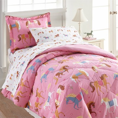 5pc Twin Horses Cotton Bed in a Bag - WildKin