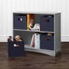 RiverRidge Kids' Playroom Horizontal Toy Organizer Bookshelf with Open Storage Shelves with 4 Fabric Bins - 2 of 4